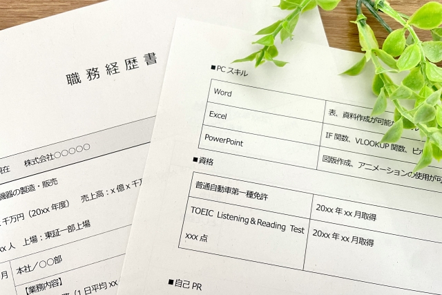 職務経歴書のイメージ